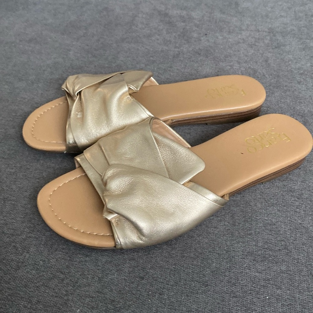 Franco Sarto Gold gold sandals size 6 1/2 leather
